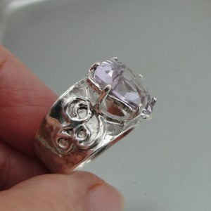 Hadar Designers Handmade Sterling Silver Amethyst Ring size 7,8,9,10 (I r426s