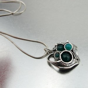Hadar Designers Handmade 925 Sterling Silver Turquoise Agate Pendant (H) SALE