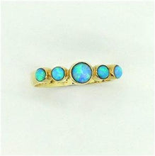 Load image into Gallery viewer, Hadar Designers Handmade Delicate 9k Yellow Gold Opal Ring 5.5,6,7,8,9 (I R318