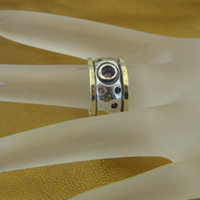 Load image into Gallery viewer, Hadar Designers Amethyst Ring Yellow Gold 925 Silver 6.5,7,7.5 Handmade (MS 1688)