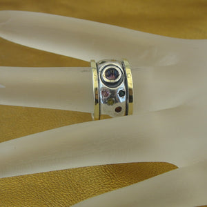 Hadar Designers Amethyst Ring Yellow Gold 925 Silver 6.5,7,7.5 Handmade (MS 1688)