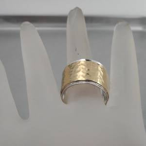 Hadar Designers Handmade 9k Yellow Gold Sterling Silver Ring 6,7,8,9 (I r129b)Y
