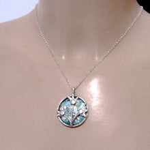 Load image into Gallery viewer, Hadar Designers Handmade Sterling Silver Roman Glass Floral Pendant (as 518713)