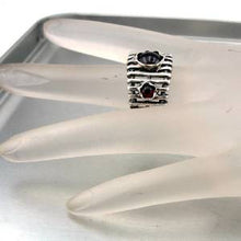 Load image into Gallery viewer, Hadar Designers Smokey Q Ring size 6.5, 7 Handmade 925 Sterling Silver (H) SALE