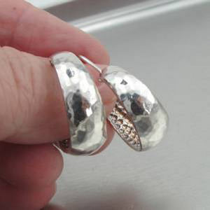 Hadar Designers Handmade Classy 925 Sterling Silver Hoop Earrings () LAST