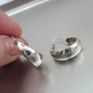 Hadar Designers Handmade Classy 925 Sterling Silver Hoop Earrings () LAST