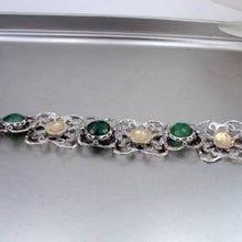 Load image into Gallery viewer, Hadar Designers Emerald Bracelet Handmade 9k Yellow Gold 925 Silver (I b220)SALE