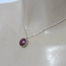 Load image into Gallery viewer, Hadar Designers Charming 925 Sterling Silver Filigree Red Ruby Pendant (I n519s