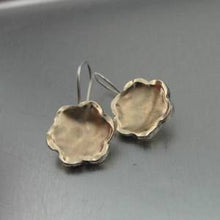 Load image into Gallery viewer, Hadar Designers Floral Handmade 9k Yellow Gold Sterling Silver Earrings (I e214