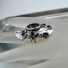 Load image into Gallery viewer, Hadar Designers Handmade 925 Sterling Silver Red Garnet Ring 6,7,8,9,10 (H 174)
