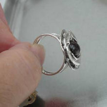 Load image into Gallery viewer, Hadar Designers Handmade Sterling 925 Silver Garnet Ring size 8.5, 9 (H) SALE