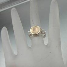Load image into Gallery viewer, Hadar Designers 9k Yellow Gold Sterling Silver Pearl Ring 6,7,8,9,10 (I r333)7y