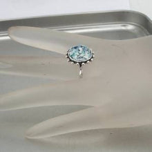 Load image into Gallery viewer, Hadar Designers Handmade Sterling Silver Roman Glass Ring size 6,7,8,9,10 (as)