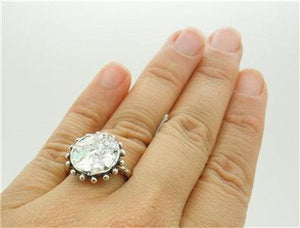 Hadar Designers Handmade Sterling Silver Roman Glass Ring size 6,7,8,9,10 (as)