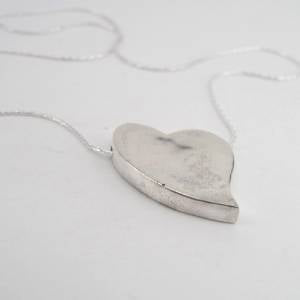 Hadar Designers 925 Sterling Silver Large Heart Pendant Art Handmade (I n253s) 