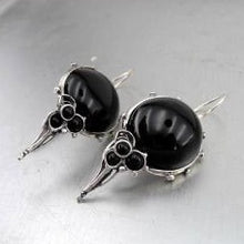 Load image into Gallery viewer, Hadar Designers 925 Sterling Silver Black Onyx Earrings Handmade Artist Dangle(H