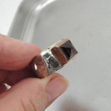 Load image into Gallery viewer, Hadar Designers 9k Rose Gold Sterling Silver Garnet Ring size 7, 7.5 (sp) SALE