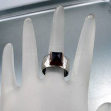 Load image into Gallery viewer, Hadar Designers 9k Rose Gold Sterling Silver Garnet Ring size 6.5, 7 (sp) SALE