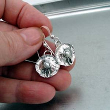 Load image into Gallery viewer, Hadar Designers Israel Handmade Delicate 925 Sterling Silver Pearl Earrings (H