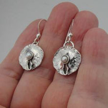 Load image into Gallery viewer, Hadar Designers Israel Handmade Delicate 925 Sterling Silver Pearl Earrings (H