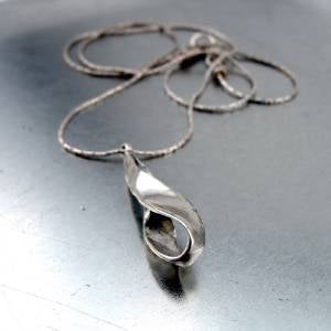 Hadar Designers Minimalist Modern 925 Sterling Silver Pendant Necklace () SALE