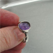 Load image into Gallery viewer, Hadar Designers Amethyst Ring size 6.5,7,7.5 Handmade 925 Sterling Silver ()SALE