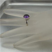 Load image into Gallery viewer, Hadar Designers Amethyst Ring size 6.5,7,7.5 Handmade 925 Sterling Silver ()SALE