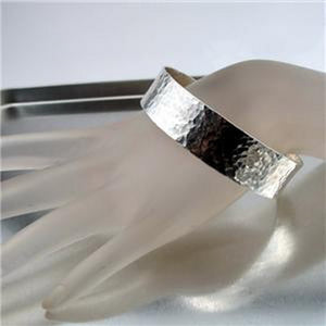 Hadar Designers Sterling Silver Bangle Bracelet Handmade hammered (V16)