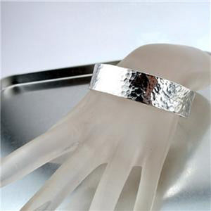Hadar Designers Sterling Silver Bangle Bracelet Handmade hammered (V16)