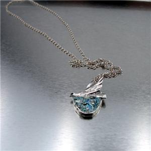 Hadar Designers 925 Sterling Silver Pendant Roman Glass Love-Bird Handmade (as)y