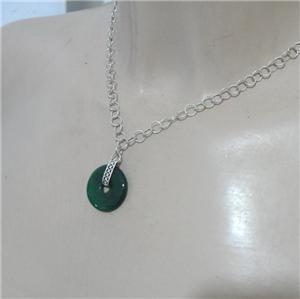Hadar Designers Filigree Art 925 Sterling Silver Green Agate Pendent (H) SALE