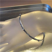 Load image into Gallery viewer, Hadar Designers Sterling Silver Bangle Bracelet 4mm Handmade Textured (V) SALE