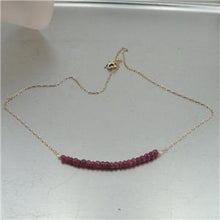 Load image into Gallery viewer, Hadar Designers Delicate 14k Gold Fil Genuine Red Ruby Necklace  (I n1229) SALE
