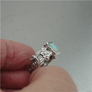 Hadar Designer 925 Sterling Silver Opal 6,7,8,9, Ring Handmade Floral (As) 8y