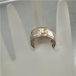 Hadar Designers 9k Gold 925 Sterling Silver Ring sz 7, 7.5 NEW "Wild" Handmade y