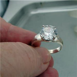 Hadar Designers Engagement 925 Silver Sparkling White Zircon Ring 6.5, 8.5 ()Y