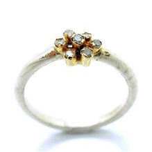 Load image into Gallery viewer, Hadar Designers 9k Gold 925 Silver Ruby Ring size 7.5 Delicate Floral (I R847) Y