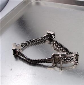 Hadar Designers Handmade Art 925 Sterling Silver Chain Bracelet (H 354