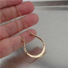 Load image into Gallery viewer, Hadar Designers Horseshoe Pendant Handmade 14k Yellow Gold Fil (V) a Great Gift