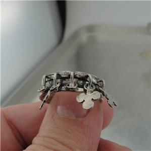 Hadar Designers Unique Handmade 925 Sterling Silver Charm Ring size 7.5 (H) SALE