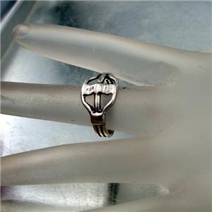 Hadar Designers Handmade Artistic 925 Sterling Silver Ring size 6.5 (H) SALE