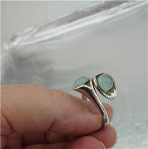 Hadar Designers Handmade 925 Sterling Silver Aqua Quartz Ring sz 6.5, 7 () SALE