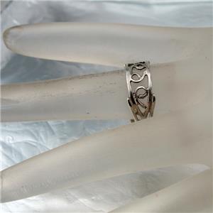 Hadar Designers Handmade filigree 925 Sterling Silver Ring size 6.5, 7 (H) LAST