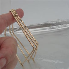 Load image into Gallery viewer, Hadar Designers  14k yellow Gold F Square Three Bangle Bracelet Handmade Art (V