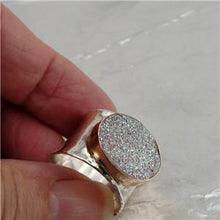 Load image into Gallery viewer, Hadar Designers Handmade 9k yellow Gold 925 Silver Druzy Ring 6,7,8,9,10 (I r140