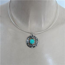 Load image into Gallery viewer, Hadar Designers Handmade 9k yellow Gold 926 Silver Opal Collar Pendant (H) SALE