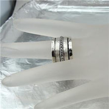 Load image into Gallery viewer, Hadar Designers Handmade Swivel 925 Silver Zircon Ring size 6,7,8,9,10 (I r915)Y
