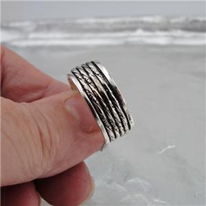 Hadar Designers Handmade 925 Sterling Silver Swivel Ring size 8.5, 9 (sp) SALE