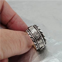 Load image into Gallery viewer, Hadar Designers Spinner Swivel Ring sz 6,8 Handmade 925 Sterling Silver () LAST
