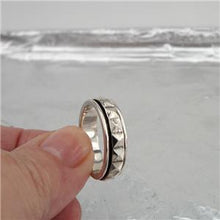 Load image into Gallery viewer, Hadar Designers Handmade 925 Sterling Silver Spinner Swivel Ring size 7.5, 8 (B)